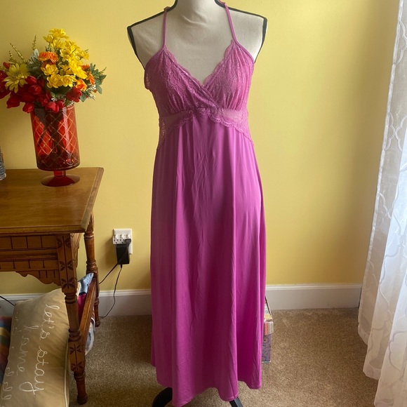 INC size medium, pink/mauve colored long nightgown in excellent condition. - Picture 2 of 10
